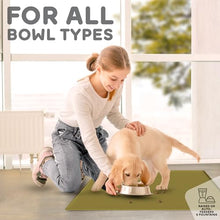 Load image into Gallery viewer, Dog Food Mat - 24x15 Raised Edges Dogs Mat for Food and Water Prevent Spill, Waterproof Cat Food Mats Protect Floors, Easy Clean Dog Bowl Mats for Food and Water, Silicone Pet Feeding Placemats