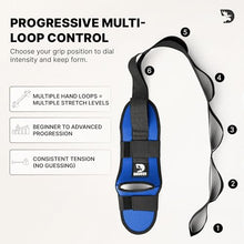 Load image into Gallery viewer, DMoose Fitness Foot & Calf Stretcher with Adjustable Padded Stretching Strap for Plantar Fasciitis, Hamstring, Heel Spurs and Achilles Tendonitis Relief - Yoga Leg Stretch Strap for Flexibility