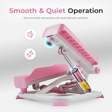Load image into Gallery viewer, Sunny Health & Fitness Total Body 2-in-1 Stepper Machine, Total Body Workout, Adjustable Hydraulic, Resistance Bands, Non-Slip Pedals w Optional Free SunnyFit App Enhanced Bluetooth Connectivity