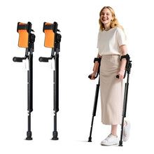 Load image into Gallery viewer, FUSHIDE Adjustable Forearm Crutches for Adults – 10-Level Height Ergonomic Arm Crutches(1 Pair)