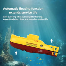 Load image into Gallery viewer, Tsiodot Mini RC Submarine Waterproof Remote Control Boat Underwater Diving Fish Tank Toy Yellow)