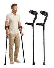 Load image into Gallery viewer, KUAZIDAR Forearm Crutches for Adults, Foldable & Height Adjustable Arm Elbow Crutches (1 Pair)