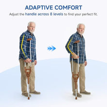 Load image into Gallery viewer, Loyoda Adjustable & Shock-Absorbing Crutch with Dual Height Adjustment