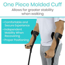 Load image into Gallery viewer, Vive Forearm Crutches (Pair) - Adjustable, Lightweight Arm Crutches Forearm for Adults