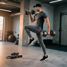 Load image into Gallery viewer, FLYBIRD Adjustable Dumbbell Set of 2, 5-IN-1 Fast Adjustable Weights Dumbbell Set for Home Gym Exercise & Fitness, Fast Change Weights with Anti-Slip Handle, Multiweight Options for Full Body Workout Suitable Men/Women(55LBx2)