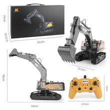 Load image into Gallery viewer, CUTEROOM 1/14 Scale RC Excavator, 22 Channel Remote Control Construction Vehicle with Metal Shovel, 2.4Ghz Excavator with Realistic Lights & Sounds, Rechargeable Battery, Gift for Birthday Christmas