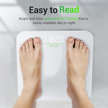 Load image into Gallery viewer, Ovutek Bathroom Scale for Body Weight, Highly Accurate Digital Weighing Machine for People, Upgraded Batteries Included, Compact Size, LED Display, Physician Scale with Sturdy Tempered Glass, 400lb