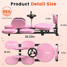 Load image into Gallery viewer, Pink Leg Stretcher Split Machine — 0-200° Adjustable Stretching Trainer for Women & Kids, Heavy Duty Steel Frame, 220LBS Capacity, Home Gym Flexibility Equipment