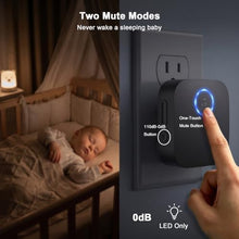 Load image into Gallery viewer, ELKRTG Wireless Doorbell - Waterproof, 8-Color Breathing Light & 2 Mute Modes