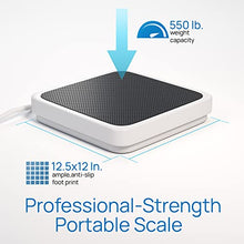 Load image into Gallery viewer, Medical Grade Floor Scale - Portable - Easy to Read Digital Display - Heavy Duty - Home, Hospital & Physician Use - Pound & Kilogram Settings - 12" x 12.5" Platform - 550 lb Limit by Patient Aid