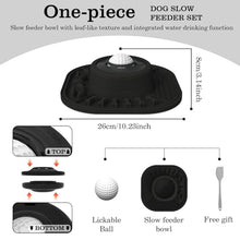 Load image into Gallery viewer, JOJDZD Dog Lick Bowl with Interactive Rolling Ball & Slow Feeder, Black