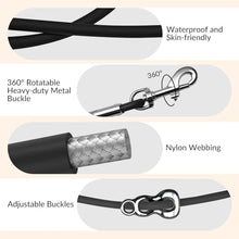 Load image into Gallery viewer, Léwind 8.2ft Hands Free Dog Leash,Versatile Waist & Crossbody Lead for Medium Dogs,Waterproof & Adjustable for Running Jogging Walking, 360° Swivel Metal Buckle (Black)