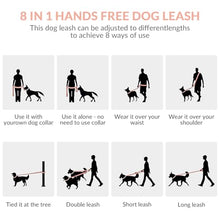Load image into Gallery viewer, Léwind 8.2ft Hands Free Dog Leash,Versatile Waist & Crossbody Lead for Medium Dogs,Waterproof & Adjustable for Running Jogging Walking, 360° Swivel Metal Buckle (Pink)