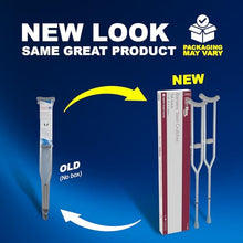 Load image into Gallery viewer, Dynarex Bariatric HD Steel Tall Adult Crutches - Extra Heavy Duty Bariatric Crutches with Underarm Pads