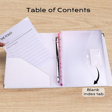 Load image into Gallery viewer, XKDOUS Aesthetic Document Organizer Linen Folio Folders with Pockets, 3-Ring Accordion Storage Binders Expanding File Folder for Important Papers, Documents and Files