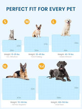 Load image into Gallery viewer, Mora Pets Dog Cooling Mat Pet Cooling Pad for Dogs & Cats Q-Max>0.5, Breathable Washable Self Cool Dog Mat for Indoor Floors, Crate, Sofa & Outdoor Use, Non Gel Summer Ice Silk Cold Pad Small 28x22