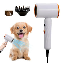 Load image into Gallery viewer, Portable Dog Hair Dryer Brush – 2-in-1 Warm Air Blower & Slicker Brush for Cats & Small Dogs – Adjustable Heat, Overheat Protection – Lightweight Grooming Tool for Home & Travel