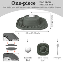 Load image into Gallery viewer, JOJDZD Dog Lick Bowl with Interactive Rolling Ball & Slow Feeder s,Grey