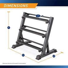 Load image into Gallery viewer, Marcy 3-Tier Dumbbell Rack Multilevel Weight Storage Organizer for Home Gym DBR-86
