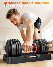 Load image into Gallery viewer, Rendpas Adjustable Dumbbells of 2, 1-Sec Weights Dumbbells Set, 5 in 2 Free Adjustable with Anti-Slip Texture Handle, Weight Set For Home Gym Suit both Men and Women