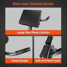 Load image into Gallery viewer, FITKS360 Roman Chair Hyperextension Bench – Adjustable Back Extension Machine for Glutes, Hamstrings & Lower Back – Foldable Multi-Purpose Workout Equipment for Home Gym (Black(Big Pad))