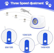 Load image into Gallery viewer, RERBIO Dog Ball Thrower Launcher, Automatic Ball Launcher for Dogs, 3 Adjustable Distance Settings, Indoor OutdoorInteractive Toy, with 3 2.3-inch Balls, Small/Medium Sized Dog Thrower