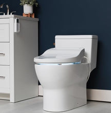 Load image into Gallery viewer, ALPHA BIDET JX2 Elongated Bidet Toilet Seat, White, Endless Warm Water, *NEW* Bowl Mist, LED Light, Quiet Operation, Wireless Remote, Stainless Steel Nozzle, Sittable Lid, 3 Year Warranty