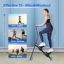 Load image into Gallery viewer, Stair Stepper for Home Gym, Foldable Vertical Climber Workout Machine, Full Body Cardio Machine with Adjustable Handles, LCD Monitor (Black)