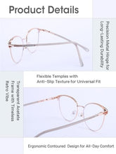 Load image into Gallery viewer, DOERAYMI Blue Light Blocking Glasses for Women - 90% Blue Ray Filter HD Lens with Durable Metal Hinges - Stylish Lightweight Computer Gaming Glasses for Eye Strain & UV400