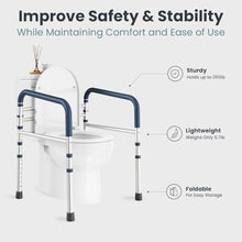 Load image into Gallery viewer, Adjustable Toilet Safety Frame & Rails, Toilet Safety Rail for Elderly Adults