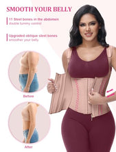 Load image into Gallery viewer, SHAPSHE Waist Trainer for Women, Tummy Control Sports Girdle, Rosy Brown-short Torso-2XL