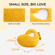 Load image into Gallery viewer, FUNNY FUZZY Dog Toy, Heart Plush Squeaky Dog Toy for Puppy Cats with Soft Squeaker, Fun for Indoor Puppies and Kitten, Pet Toy for Small Medium Large Breeds, Yellow,1PC