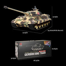 Load image into Gallery viewer, Ferthor Fun Heng Long RC Tank for Adults 1:16 2.4ghz German Tiger King Henschel Remote Control Tank Model