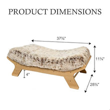 Load image into Gallery viewer, HEAVE SPROUT Elevated Dog Bed 37⅜" × 28⅜" × 11¾", Raised Wooden Large Dog Bed Frame and Mattress for Large Pets up to 80lbs