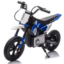 Load image into Gallery viewer, 24V Kids Ride On Electric Toy Motocross Motorcycle,200W High Speed Hub Motor, Rear Wheel Shock Absorber, Adjustable Speed (Blue)