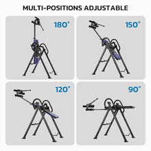Load image into Gallery viewer, YOLEO Gravity Inversion Table for Back Pain Relief 2026 New Inversion Table w/Heat and Massage Lumbar Pad Back Stretcher Machine 300 lbs
