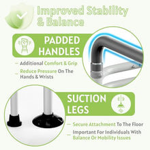 Load image into Gallery viewer, Jesosia Toilet Safety Rails for Seniors - Adjustable & Foldable Medical Toilet Safety Frame - Heavy Duty Stand Alone Toilet Handles Support for Elderly Disabled & Handicap - Fits Most Toilets (380 lb)