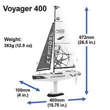 Load image into Gallery viewer, PLAYSTEM Voyager 400 RC Controlled Wind Powered Sailboat in Red - 26" Tall