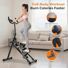 Load image into Gallery viewer, Stair Stepper for Home,Vertical Climber Step Machine with Stable Triangular Frame, 3-Level Handrail Height & Resistance & Pedal Adjustment,LCD Monitor, Device Holder, Smooth Motion, 300 LBS Black