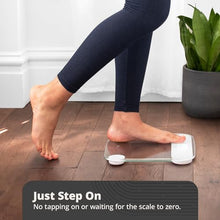 Load image into Gallery viewer, Greater Goods AccuCheck Digital Scale for Body Weight - Accurate Digital Bathroom Scale with High-Precision Sensors, Large Easy-to-Read Backlit Display, 400 lb Capacity, Auto Step-On (Clear)