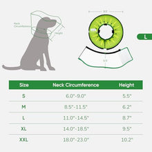 Load image into Gallery viewer, Sponge Dog Cone Collar, Dog Donut Collar After Surgery with Clear Shield, Adjustable Soft Cone for Dogs to Stop Licking-Comfy Cone for Large Medium Small Dogs (Kiwi,L)