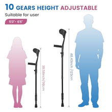 Load image into Gallery viewer, Ergonomic Forearm Crutches Spring Assist Crutches for Adults,Comfortable and Height Adjustable Arm
