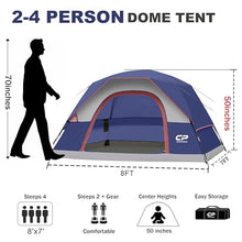 Load image into Gallery viewer, CAMPROS CP Tents for Camping 2/4/6 Person, Waterproof Windproof Dome Tent