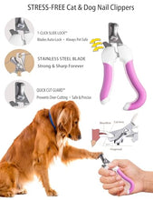 Load image into Gallery viewer, Dog Cat Grooming Kit, Brushes, Dematting Rake and Comb, Nail Clipper, Nail File, Flea Comb (Pink 6 Kits)
