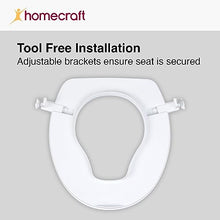 Load image into Gallery viewer, Homecraft Savanah Raised Toilet Seat, 2" High Elevated Toilet Seat Locks Onto Standard Toilets, Portable Assistance Commode Seat with Sturdy Brackets, Medical Aid for Elderly, Disabled, Limited Mobility
