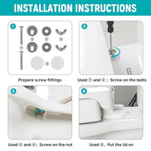 Load image into Gallery viewer, LimLuc Elongated Toilet Seat Risers for Seniors, 2.5 Inch Elevated Toilet Seat with Slow Close, Non-Slip Raised Toilet Seat, 18.5" Fit for Elongated Toilet, White