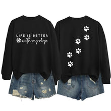 Load image into Gallery viewer, Sorry I'm Late I Saw A Dog Sweatshirt Women Funny Dog Lover Shirt Casual Crew Neck Long Sleeve Pullovers Lightweight
