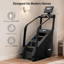 Load image into Gallery viewer, ERGOLIFE Stair Stepper Machine for Home Gym, Stair Climber with 25 Resistance Levels, 660 lbs Capacity, 7-Level Safety System, Natural Floating Step, Quiet Cardio Workout Machine with LED Touchscreen