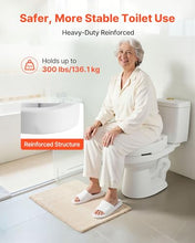 Load image into Gallery viewer, VEVOR Raised Toilet Seat, 300 lbs Load Capacity, 3.5-Inch Lift Height, Commode Elevated Toilet Seat Riser with Enlarged Opening for Seniors, Elderly, Handicap, Disabled, and Adults, Fits Round Bowl