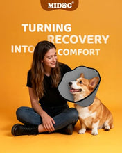 Load image into Gallery viewer, MIDOG Dog Cone Collar After Surgery, Soft Dog Cone Alternative to Stop Licking,Adjustable Elizabethan Recovery Cones for Small to Large Sized Dogs